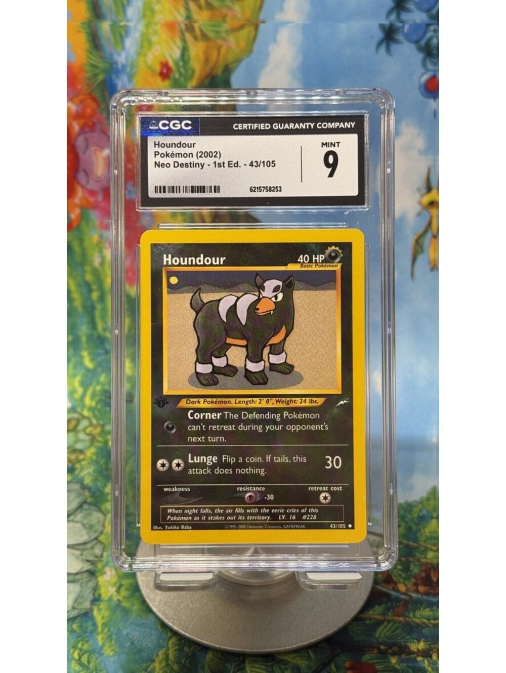 Houndour Pokémon Neo Destiny No. 43/105 2002 1st Edition CGC 9